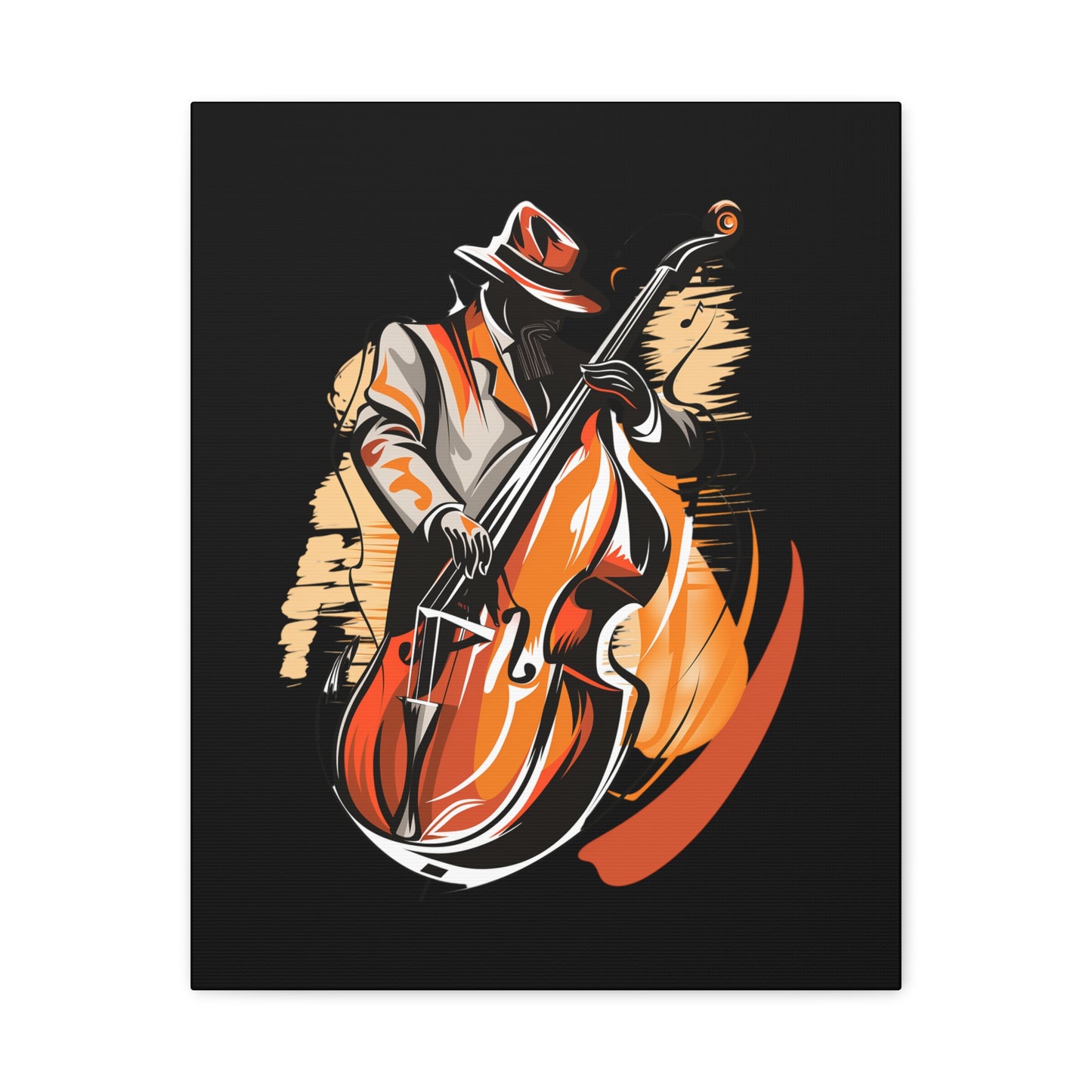 Matte Canvas, Stretched, 1.25" - Bass Player
