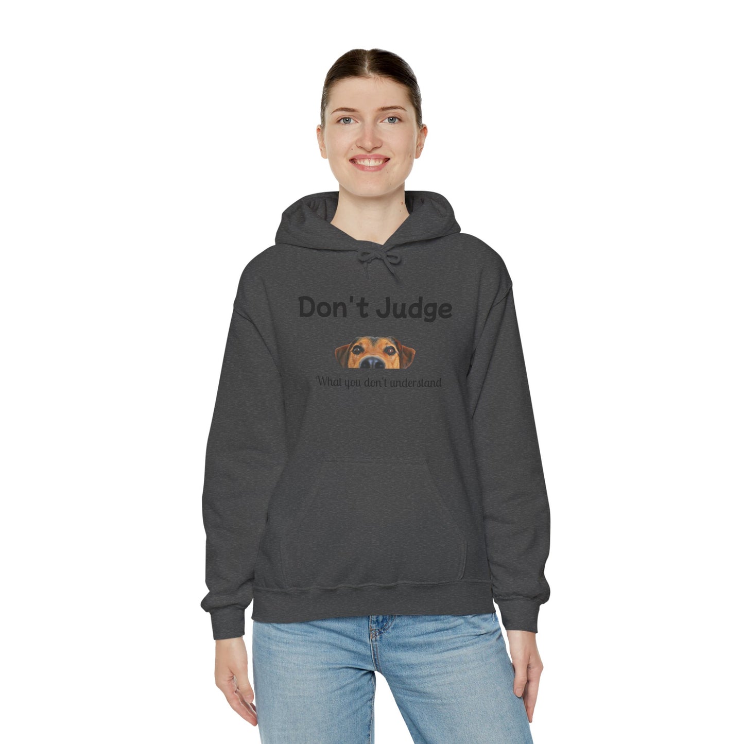 Don't Judge Hoodie - Funny Dog Sweatshirt for Dog Lovers, Perfect Gift for Pet Owners, Cozy Casual Wear, Great for All Occasions