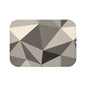 Geometric Gray Bath Mat - Modern Bathroom Decor, Stylish Rug for Home, Non-Slip Floor Mat, Housewarming Gift, Minimalist Design