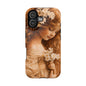 Vintage Floral Girl Magnetic Impact Phone Case — Protective iPhone Cover with Sepia Art