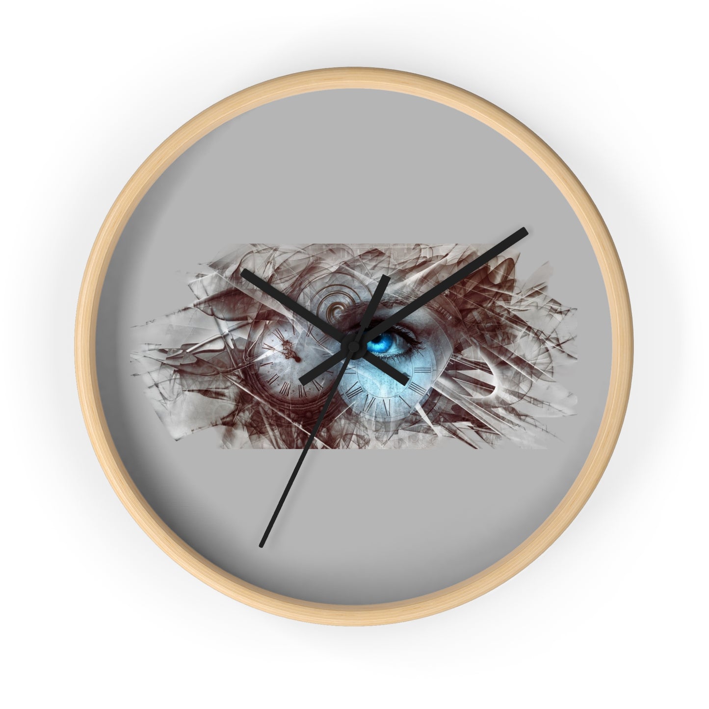 Rustic Eye Art Wall Clock, Unique Home Decor, Gift for Art Lovers