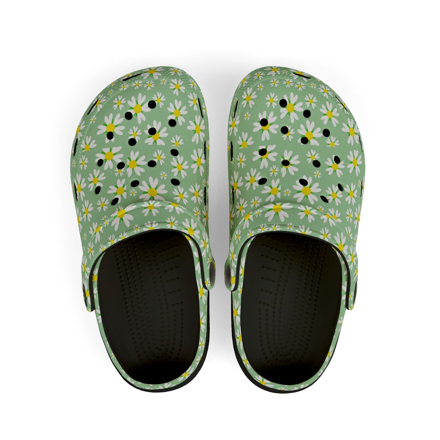 Kids' Floral Print EVA Clogs - Comfortable Garden Shoes, Summer Footwear, Playtime Slippers, Flowers Design, Spring Fashion