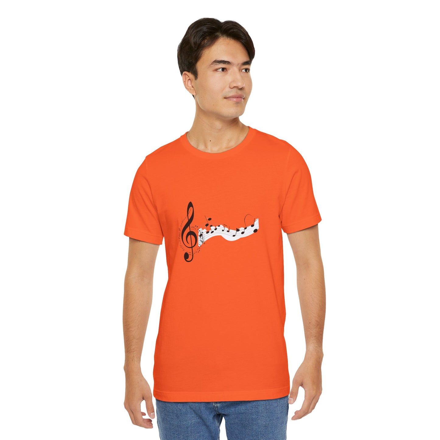 Musical Notes Short Sleeve Tee for Music Lovers