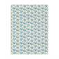 Floral Minky Blanket — Vintage Blue Rose Throw for Cozy Home, Nursery, Gift