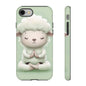 Meditating Lamb Phone Case — Cute Pastel Protective iPhone Cover