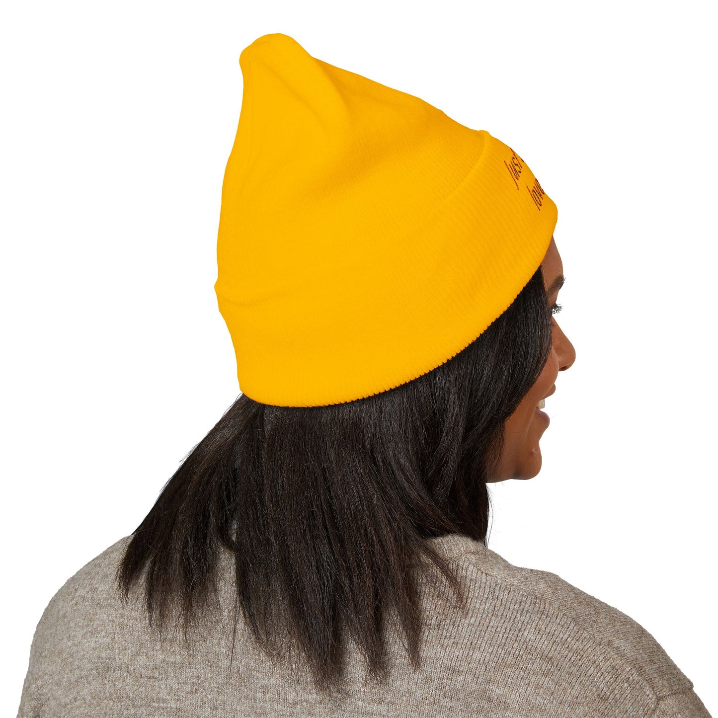 Hunting Enthusiast Beanie - "Just a Girl Who Loves to Hunt" Embroidered Cuffed Beanie