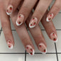 French Minimalist Nude Pink Almond Short Press On Nails