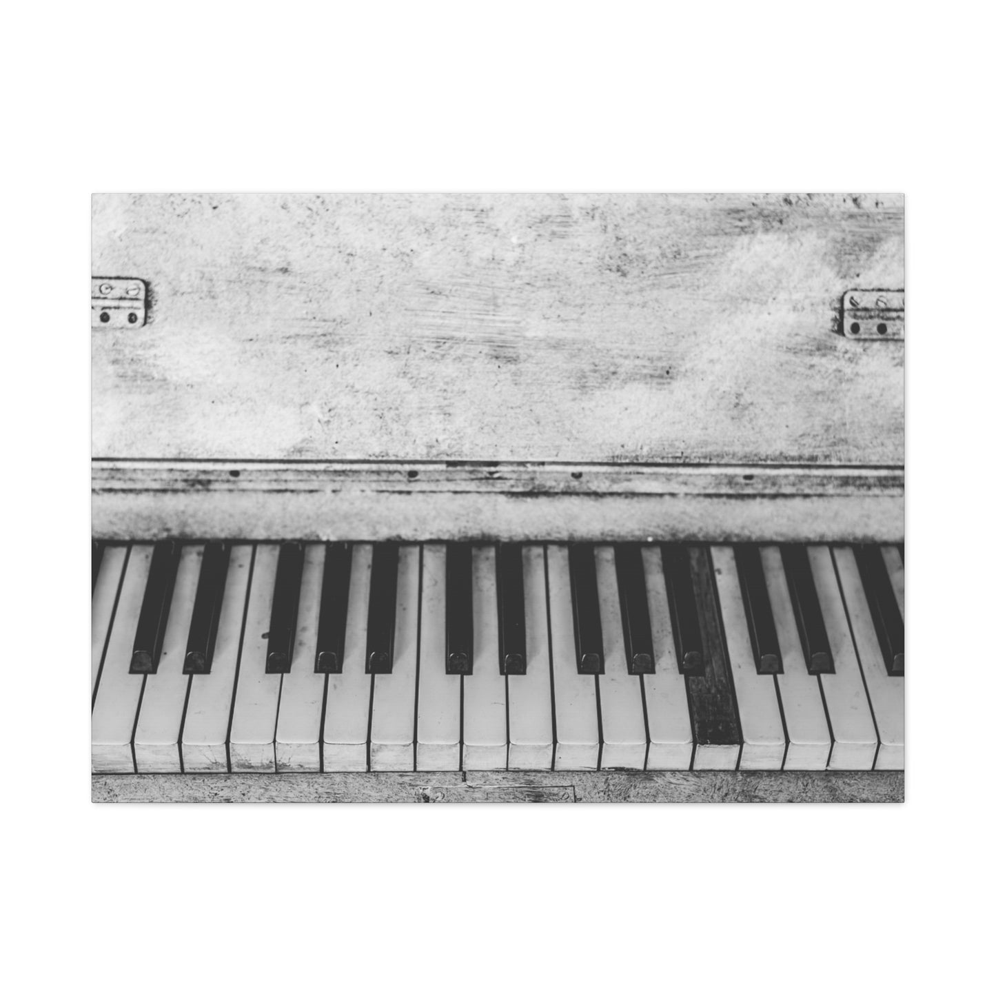 Vintage Piano Keys Matte Canvas Print