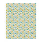 Baby Footprint Minky Blanket — Soft Dinosaur Pattern Nursery Throw