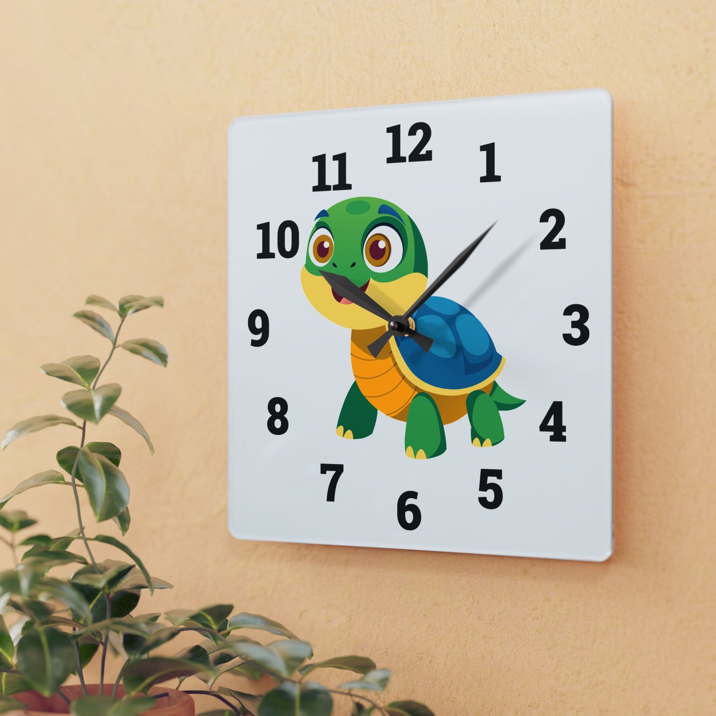 Cute Turtle Acrylic Wall Clock