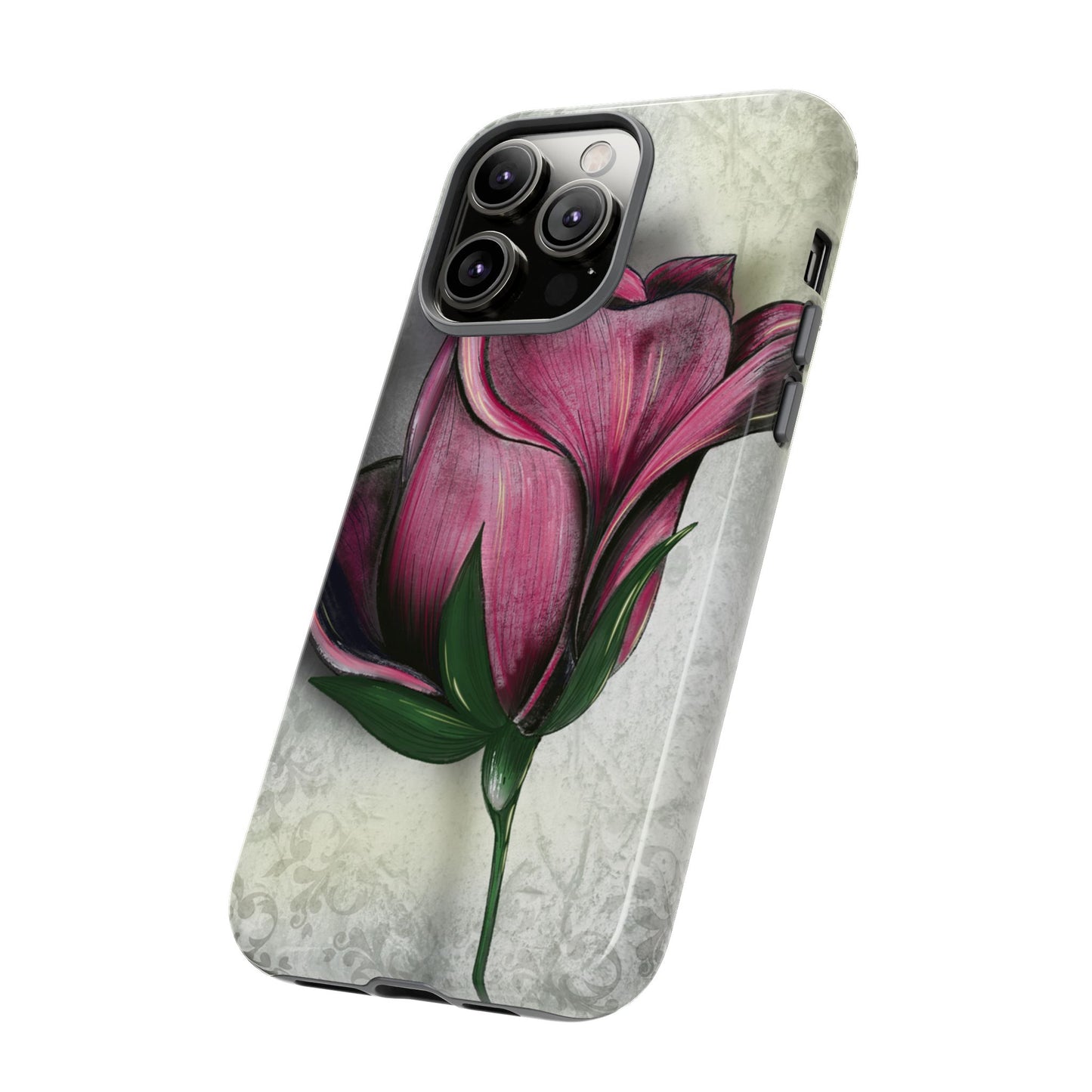 Rose Phone Case – Tough Cases, Floral Phone Cover, Gift for Her, Minimalist Design, Nature Lover's Accessory, Birthday Gift Idea