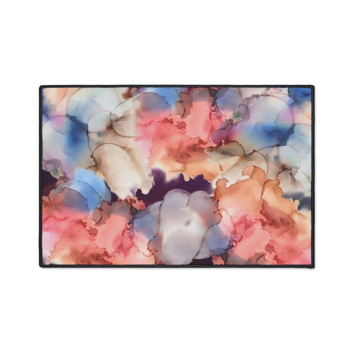Abstract Watercolor Heavy-Duty Floor Mat — Non-Slip Entry Rug for Home & Office