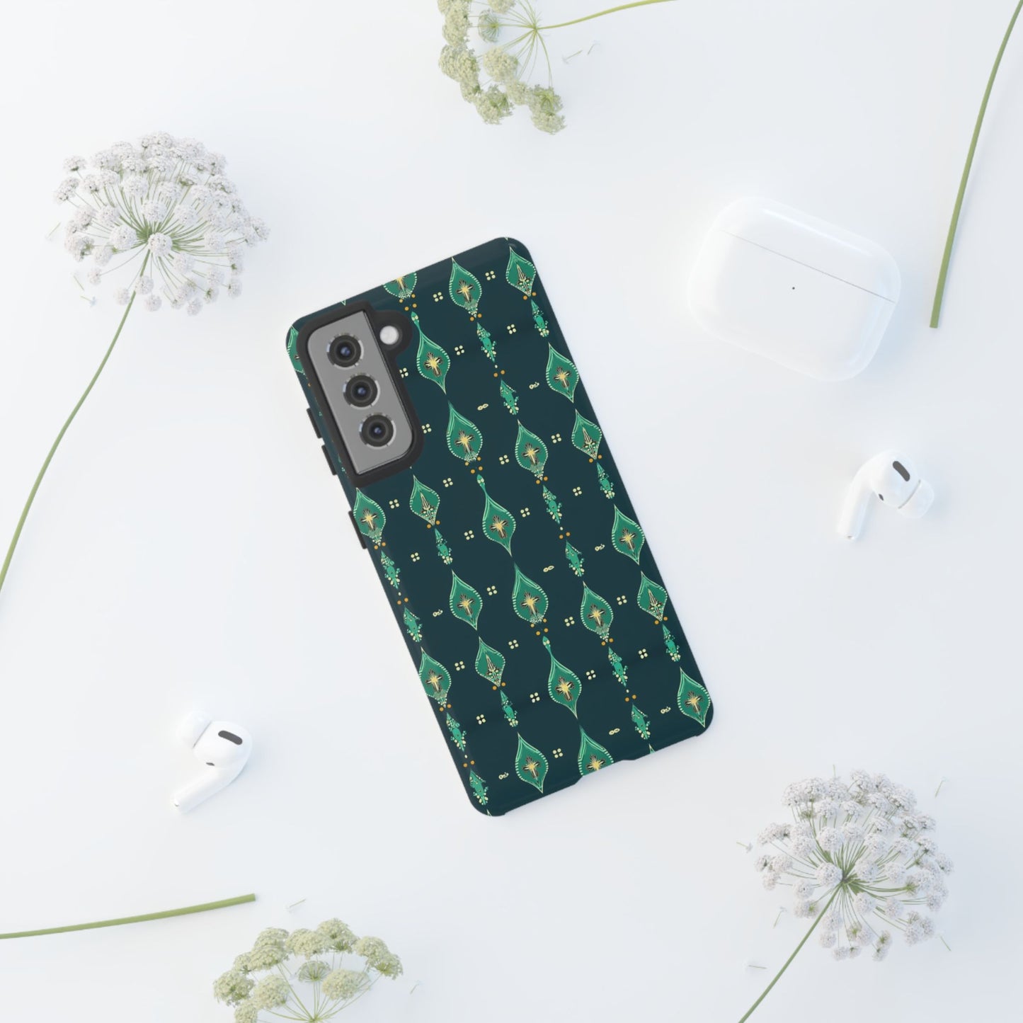 Emerald Boho Teardrop Phone Case