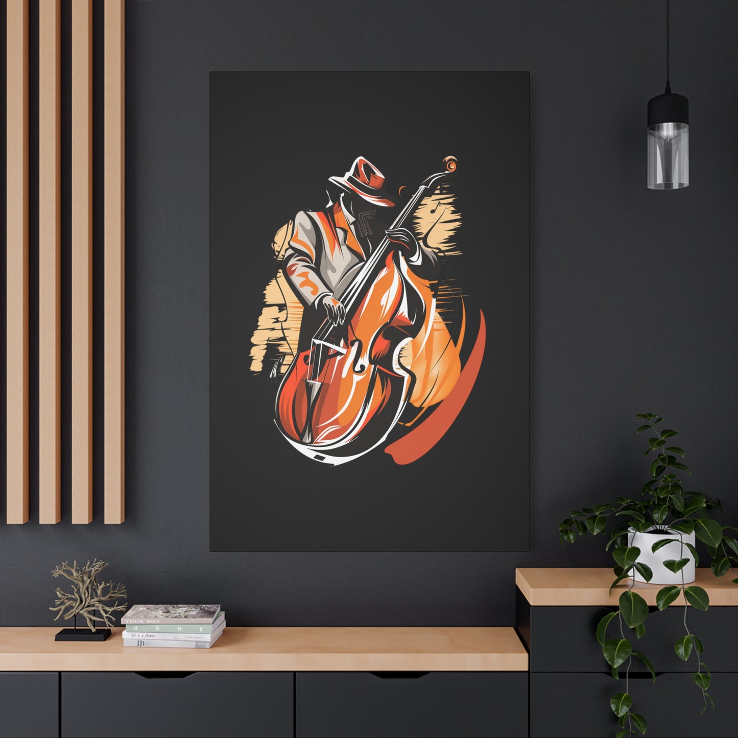 Matte Canvas, Stretched, 1.25" - Bass Player