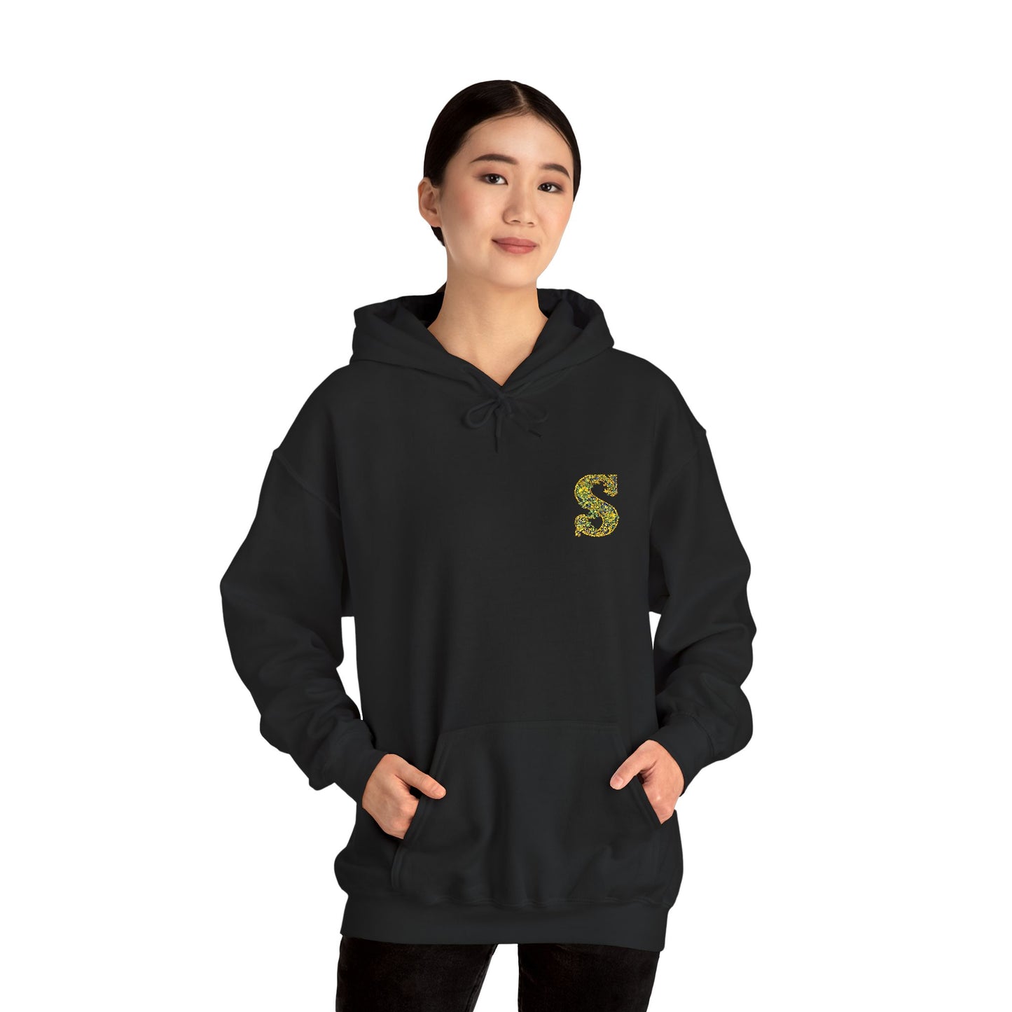 Floral S Initial Hoodie — Monogrammed Flower Letter Sweatshirt