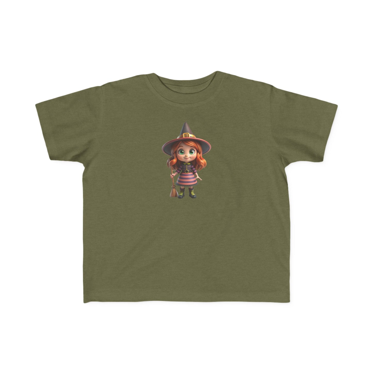 Toddler Halloween Witch Tee - Cute Witch Design, Kids Halloween Shirt, Toddler Costume Tee, Toddler's Fine Jersey Tee, Spooky Season [...]