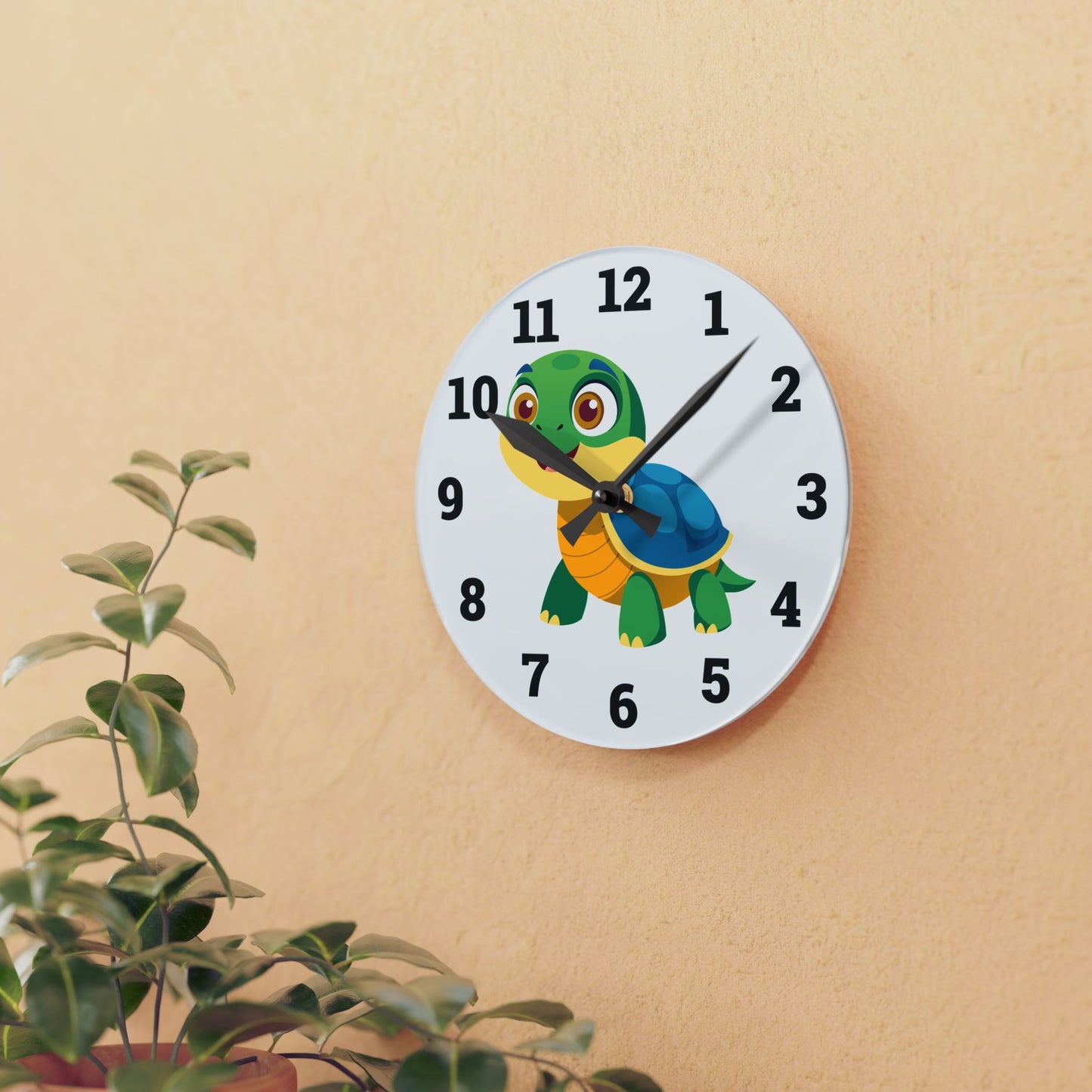 Cute Turtle Acrylic Wall Clock