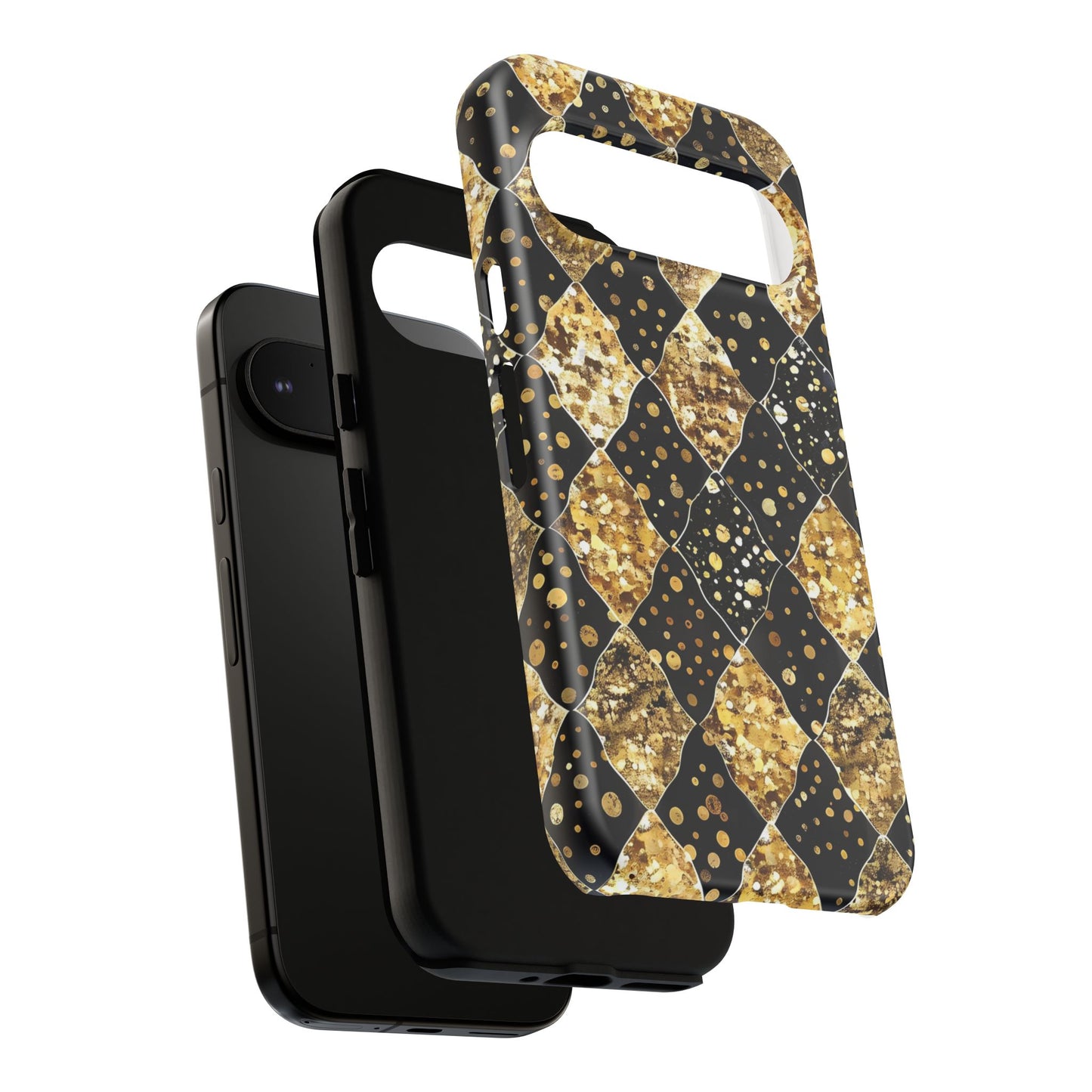 Elegant Gold & Black Phone Case for Tough Protection