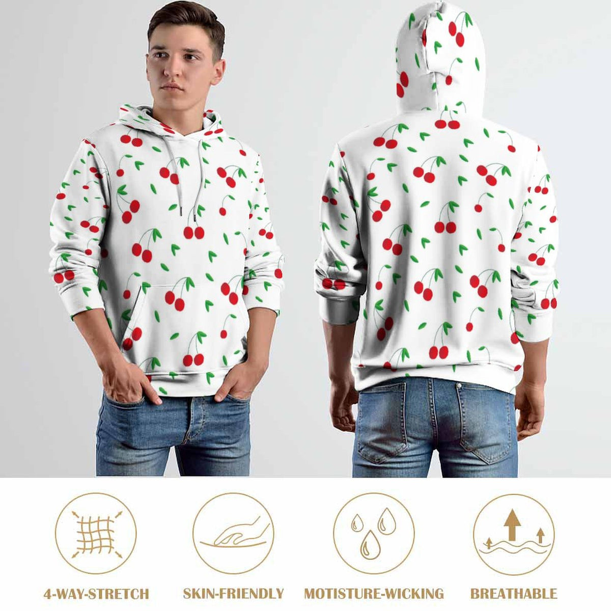 Custom Design Cool Hoodie with Double-layer Cap