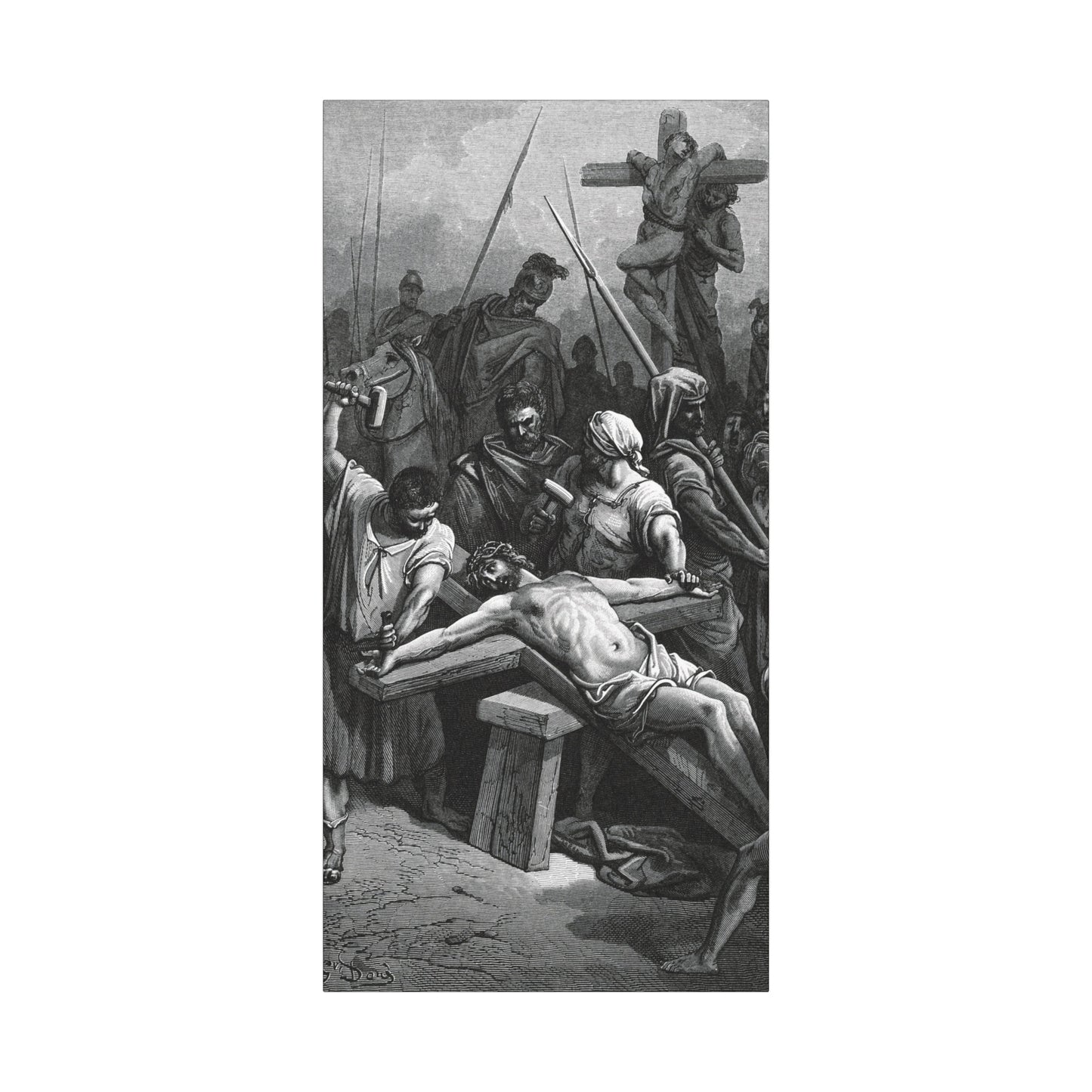 Crucifixion Art Matte Canvas Print – Stretched Religious Wall Decor