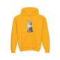 Kids Cat Hoodie – Cute Sitting Kitten Youth Hooded Sweatshirt