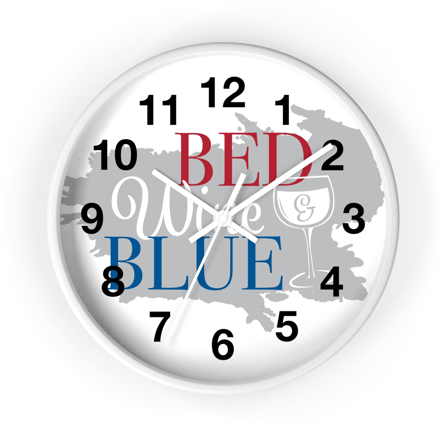 Patriotic Wall Clock - "Bed, White, and Blue" - Home Decor