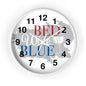 Patriotic Wall Clock - "Bed, White, and Blue" - Home Decor