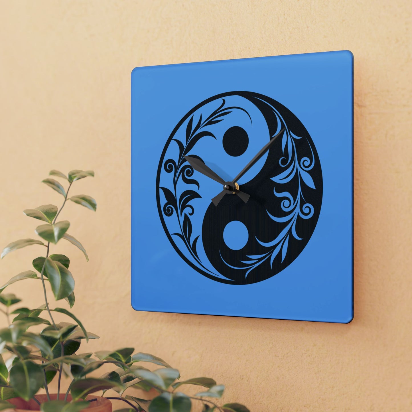 Yin Yang Acrylic Wall Clock