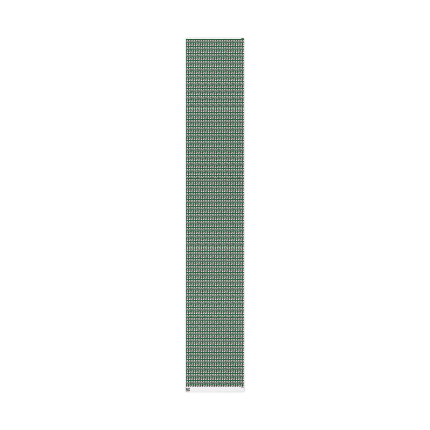 Santa Faces Green Christmas Wrapping Paper Roll