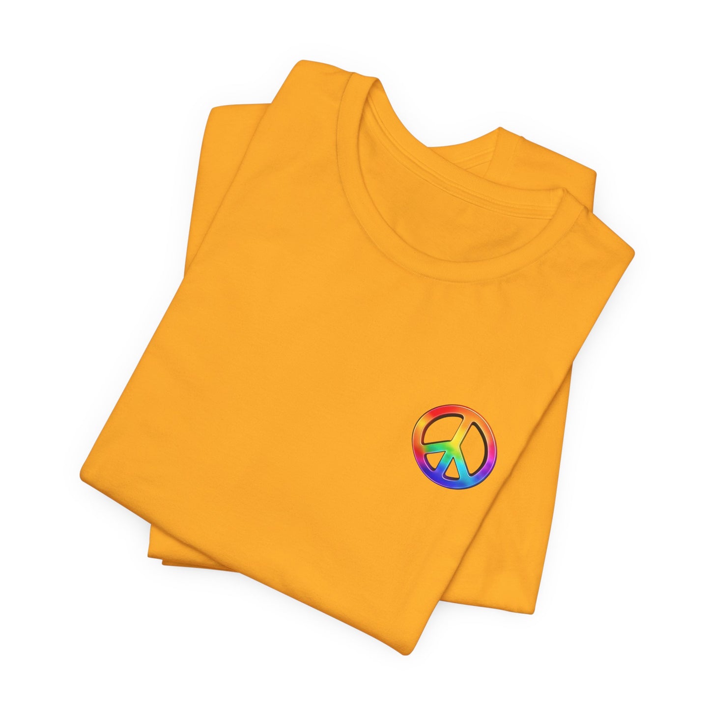 Peace Sign Tie-Dye Tee — Rainbow Hippie Peace Symbol T-Shirt