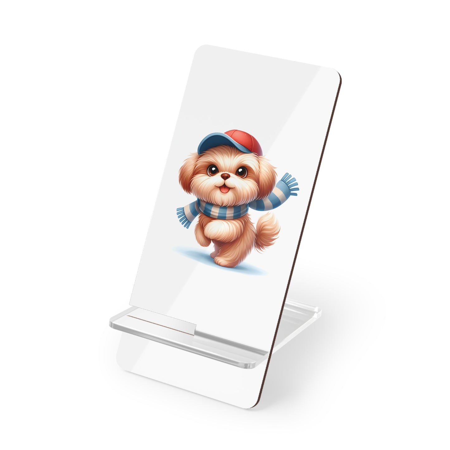 Cute Puppy Phone Stand — Foldable Mobile Display Stand with Adorable Dog Design