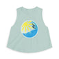 Sunrise Surf Circle Crop Top — Women’s Beach Wave Tank