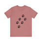 Paw Print Short Sleeve Tee | Unisex Animal Lover Shirt, Pet Owner Gift, Casual Wear, Gifts for Dog Lovers, Comfortable T-Shirt