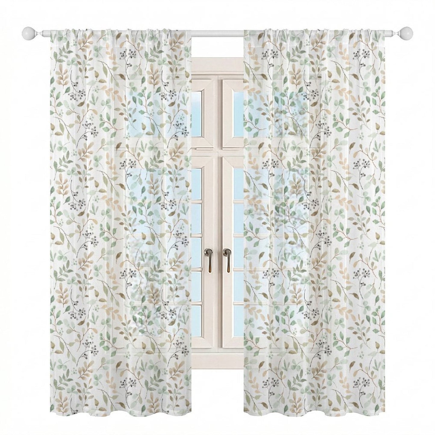 Sheer Curtain Flowers Vines