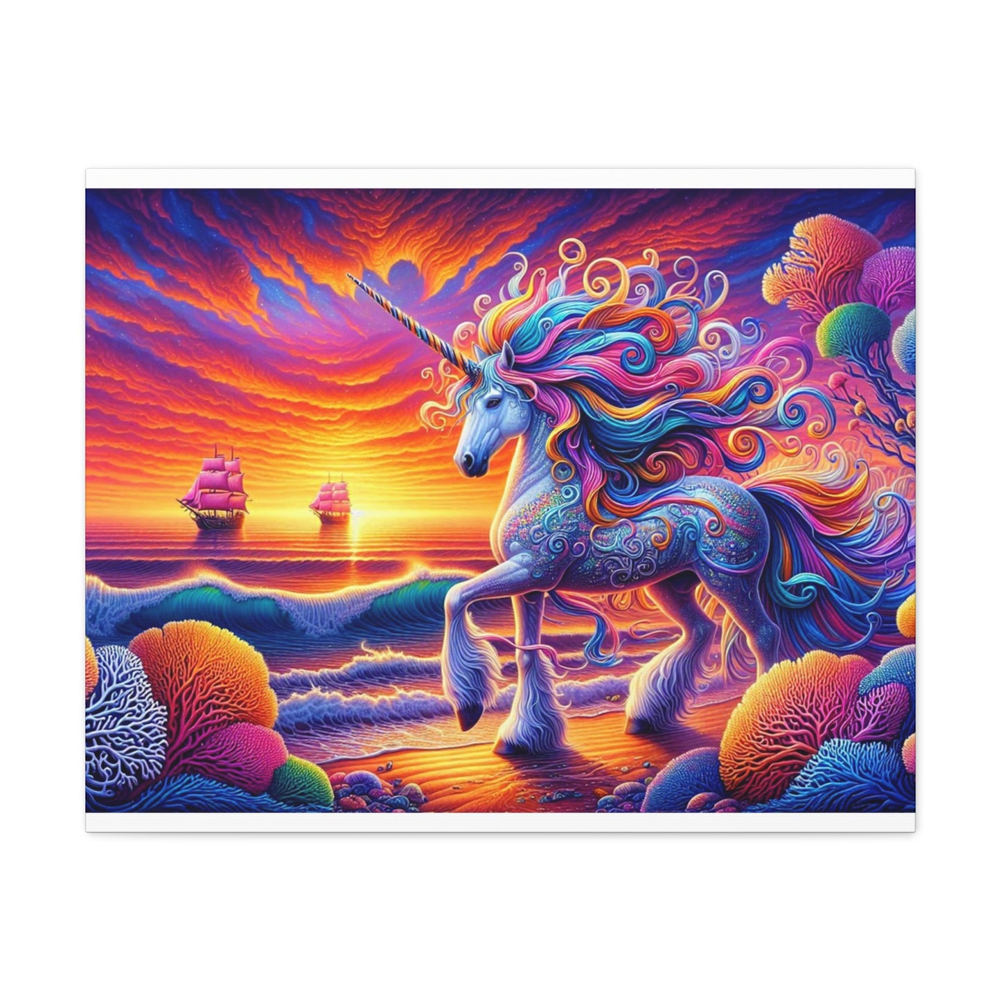 Matte Canvas, Stretched, 1.25"  Unicorn