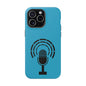 Phone Case — Retro Microphone Podcast Design, Magnetic Impact-Resistant