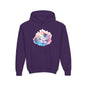 Kids' Cozy Rainbow Kitten Hoodie — Cute Sleeping Cat Youth Sweatshirt