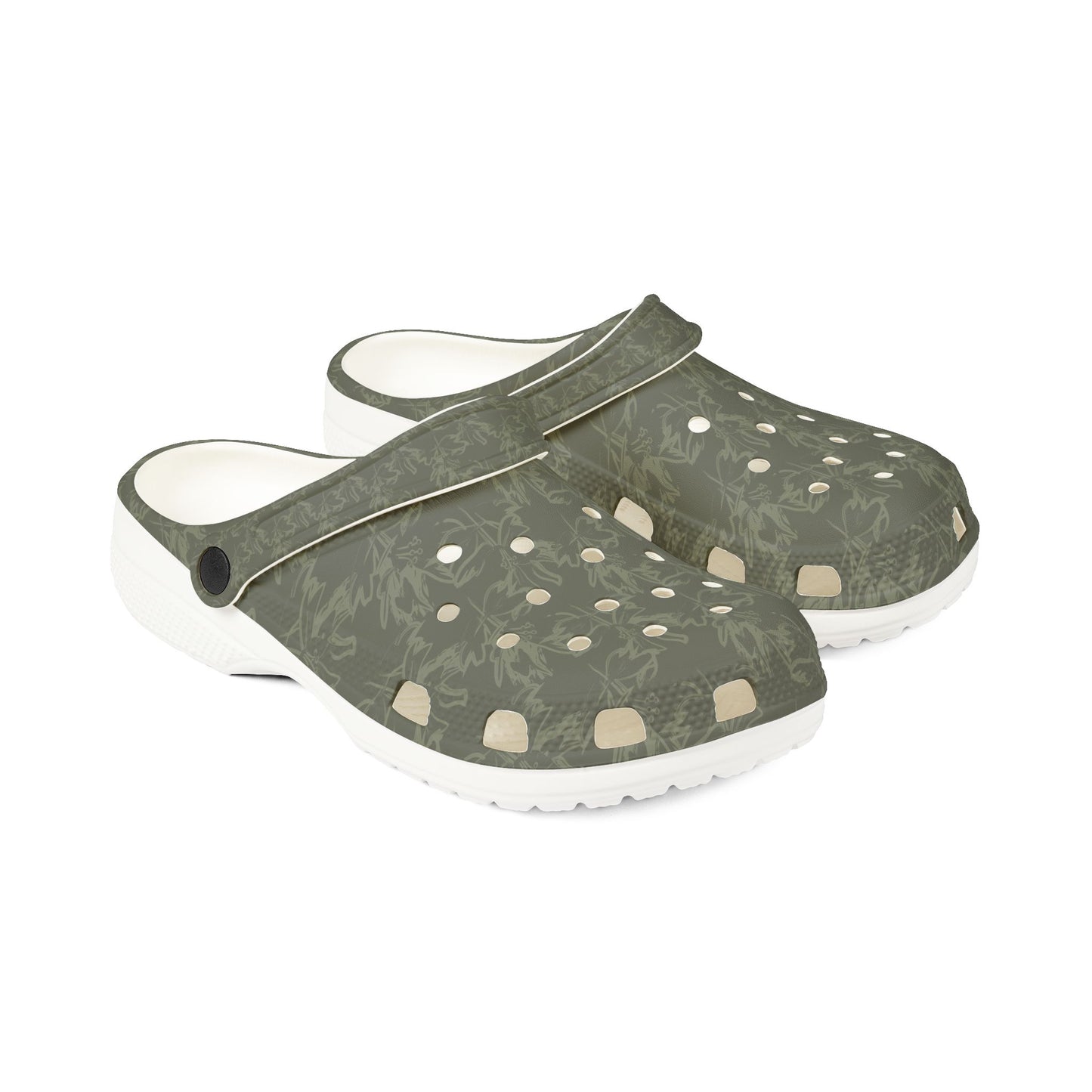 Olive Camouflage EVA Foam Clogs – Lightweight Garden & Casual Slip-On Shoes