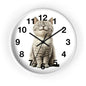 Smiling Tabby Cat Wall Clock — Cute Kitten Home Decor Clock