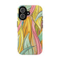 Vibrant Phone Case with Colorful Leaf Design, Tough Cases for Nature Lovers, Eco-Friendly Gift, Summer Vibes, Floral Phone Cover