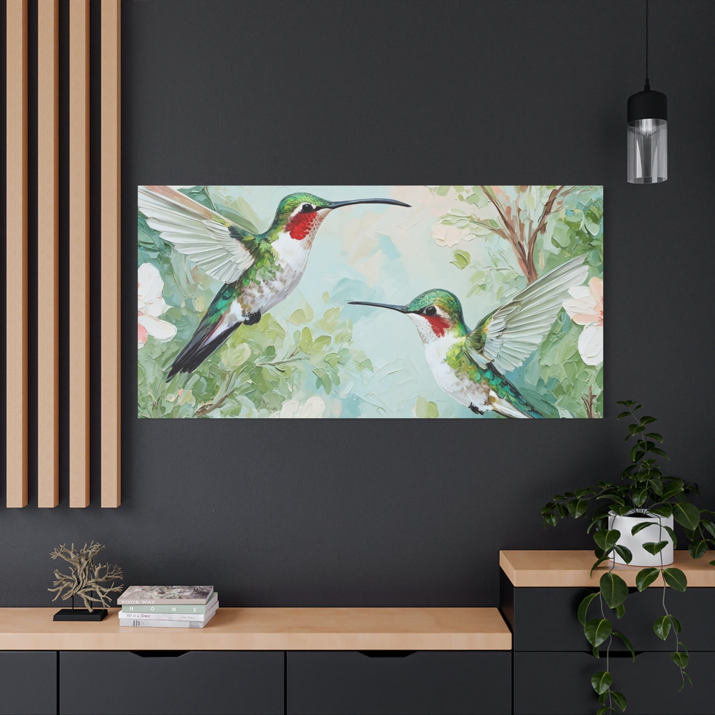 Hummingbird Canvas Wall Art — Stretched Matte Nature Print