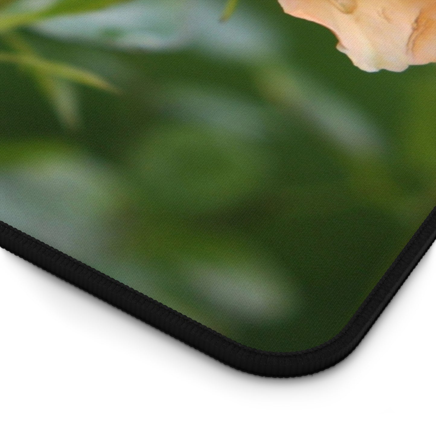 Desk Mat — Peach Rose Floral Desk Mat for Home Office, Floral Mouse Pad