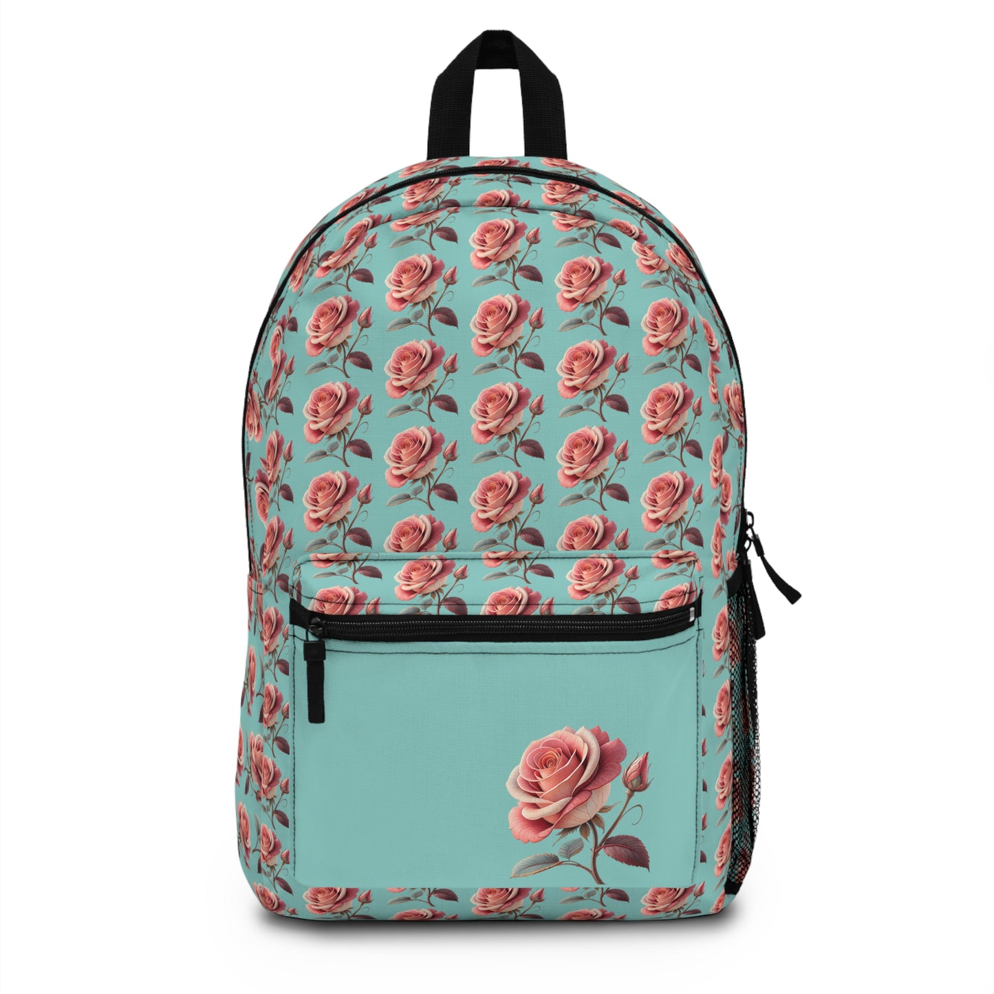 Floral Rose Pattern Backpack, Trendy School Bag, Cute Travel Rucksack, Stylish Accessories for Students, Ideal Gift for Her