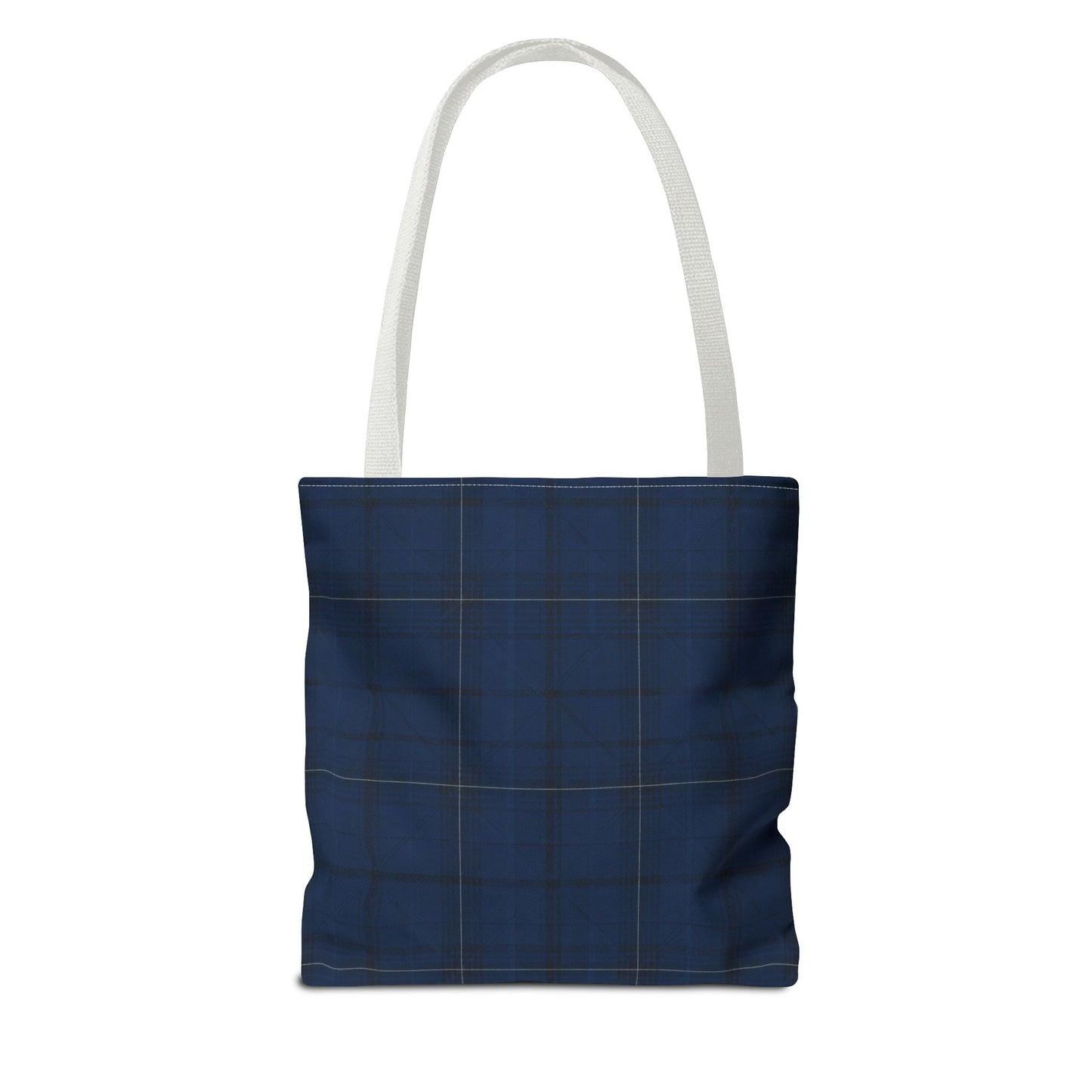 Navy Tartan Tote Bag – Classic Plaid Tote
