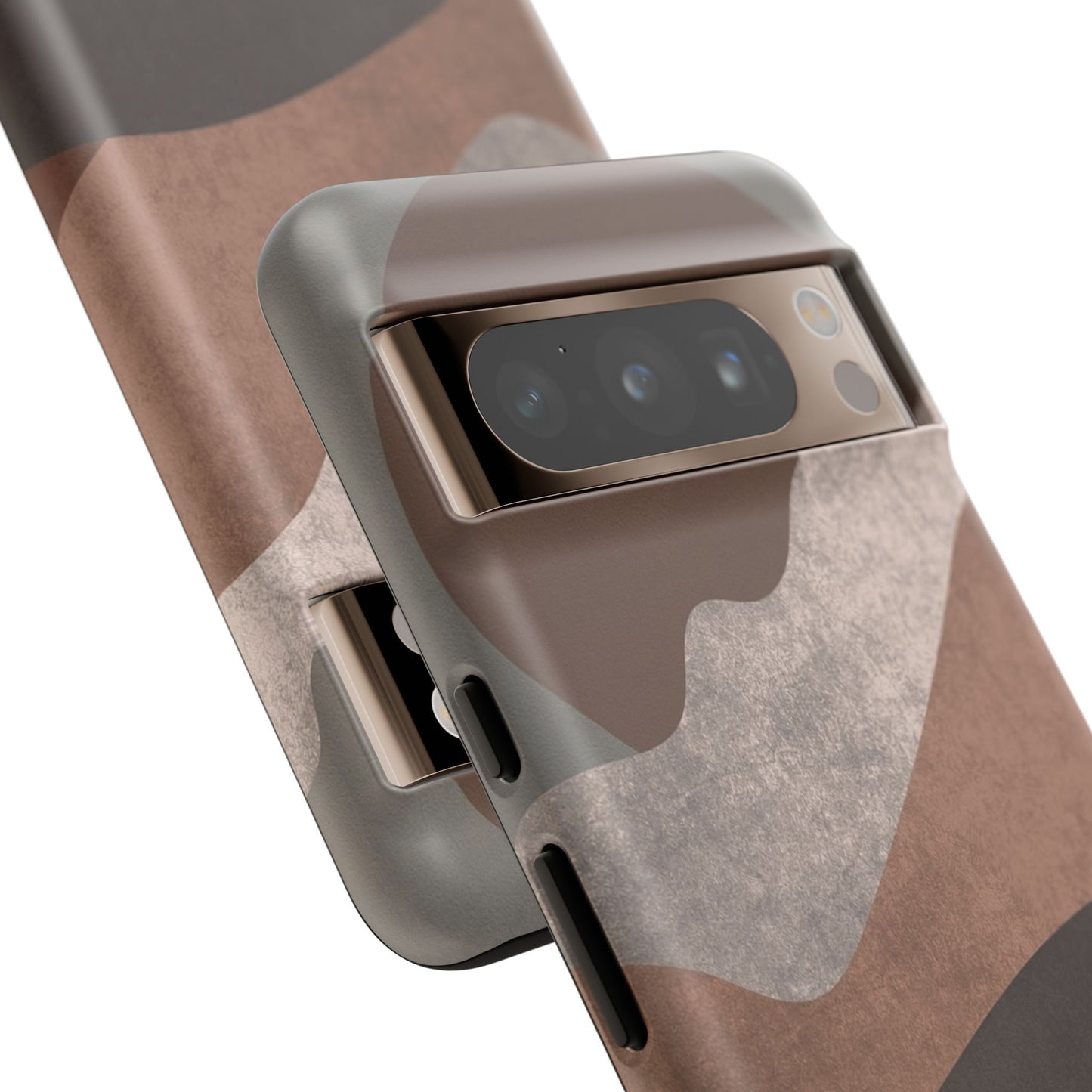 Abstract Earthtone Phone Case — Brown Layered Rugged Tough Case