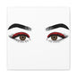 Red Lashes Wall Art Canvas — Glam Eyes Makeup Decor