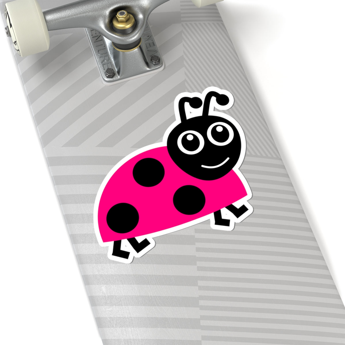 Pink Ladybug Sticker — Cute Kiss-Cut Vinyl Decal for Laptops, Water Bottles & Kids