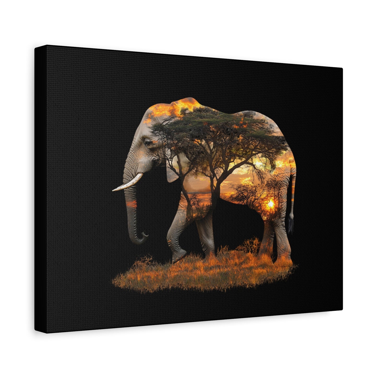Elephant Tree Matte Canvas Art
