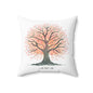 Tree of Life Throw Pillow — "I Am Who I Am" Inspirational Decorative Cushion