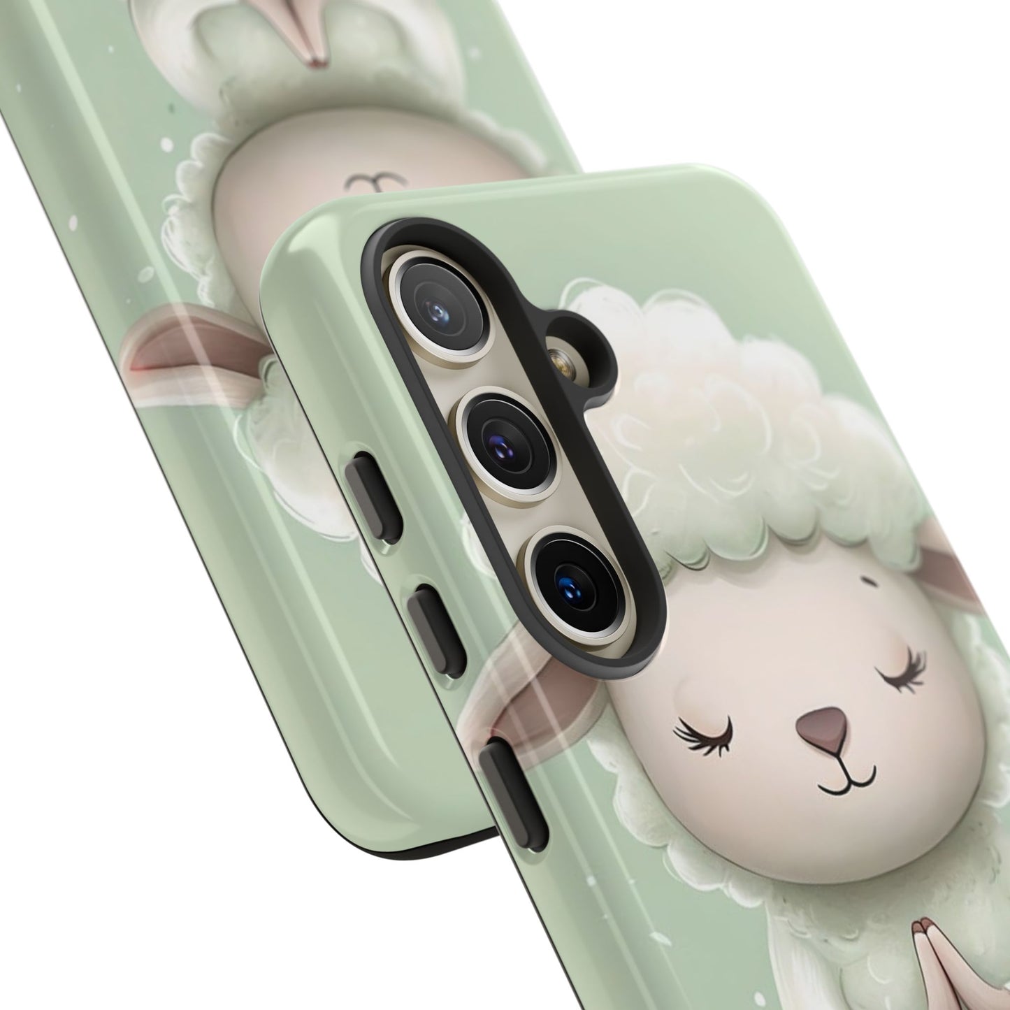 Meditating Lamb Phone Case — Cute Pastel Protective iPhone Cover